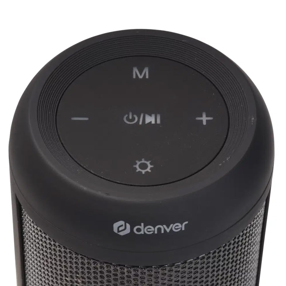 Denver BTL-63 Bluetooth-høyttaler med LED / Bærbar høyttaler / TWS-høyttaler med lyseffekter