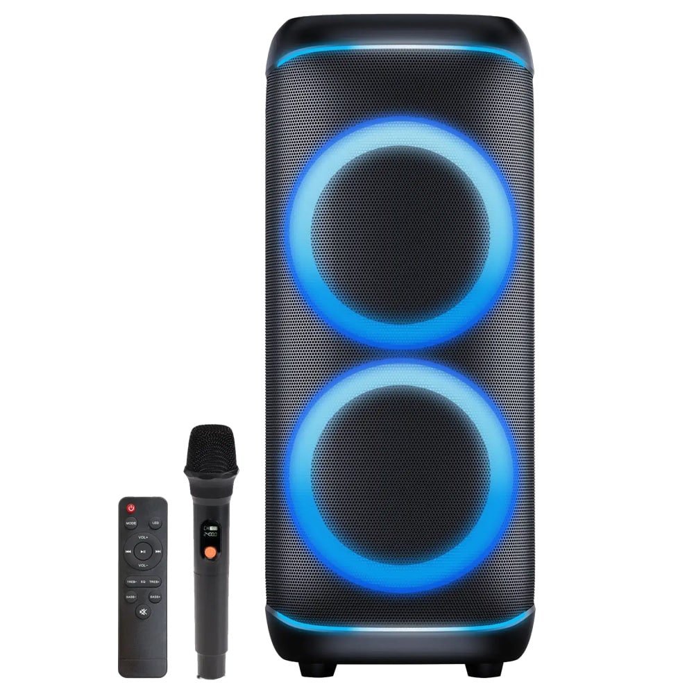 Denver BPS-470 festhøyttaler med mikrofon og fjernkontroll / 200 W RMS / Bluetooth-høyttaler
