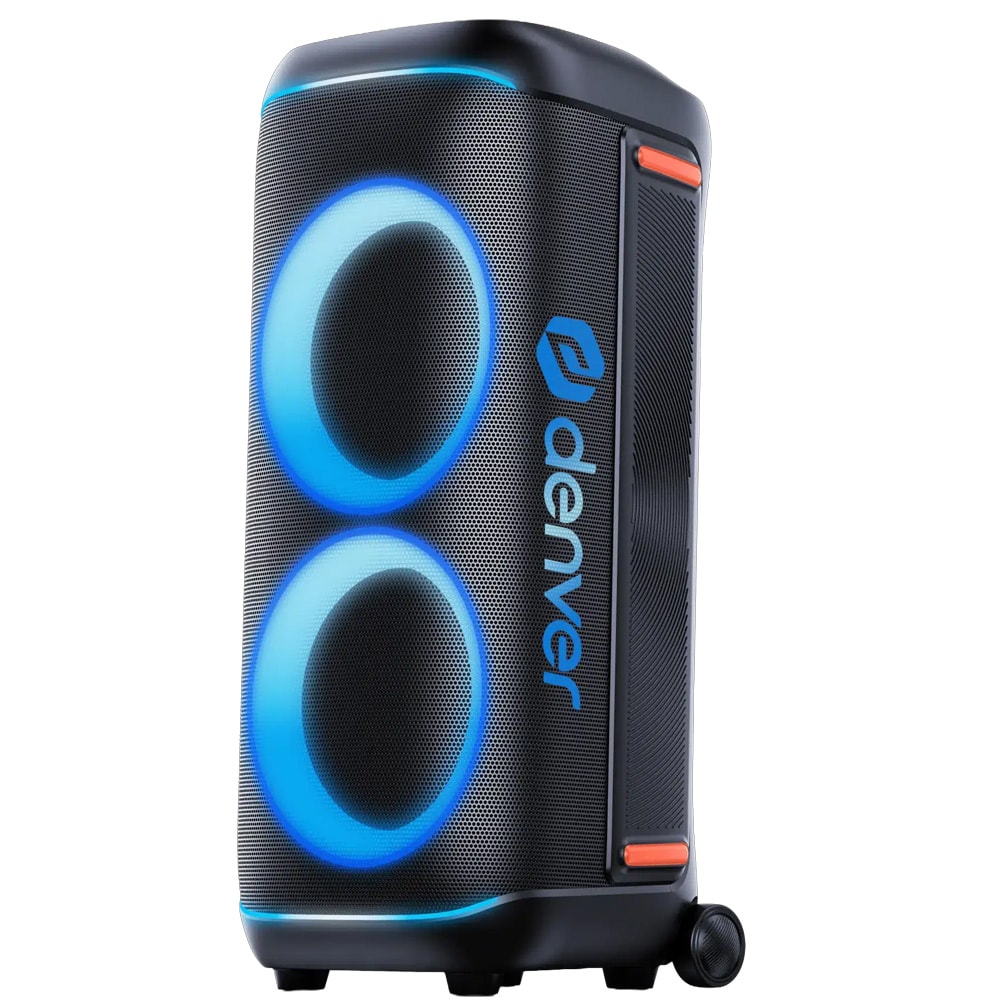 Denver BPS-470 festhøyttaler med mikrofon og fjernkontroll / 200 W RMS / Bluetooth-høyttaler