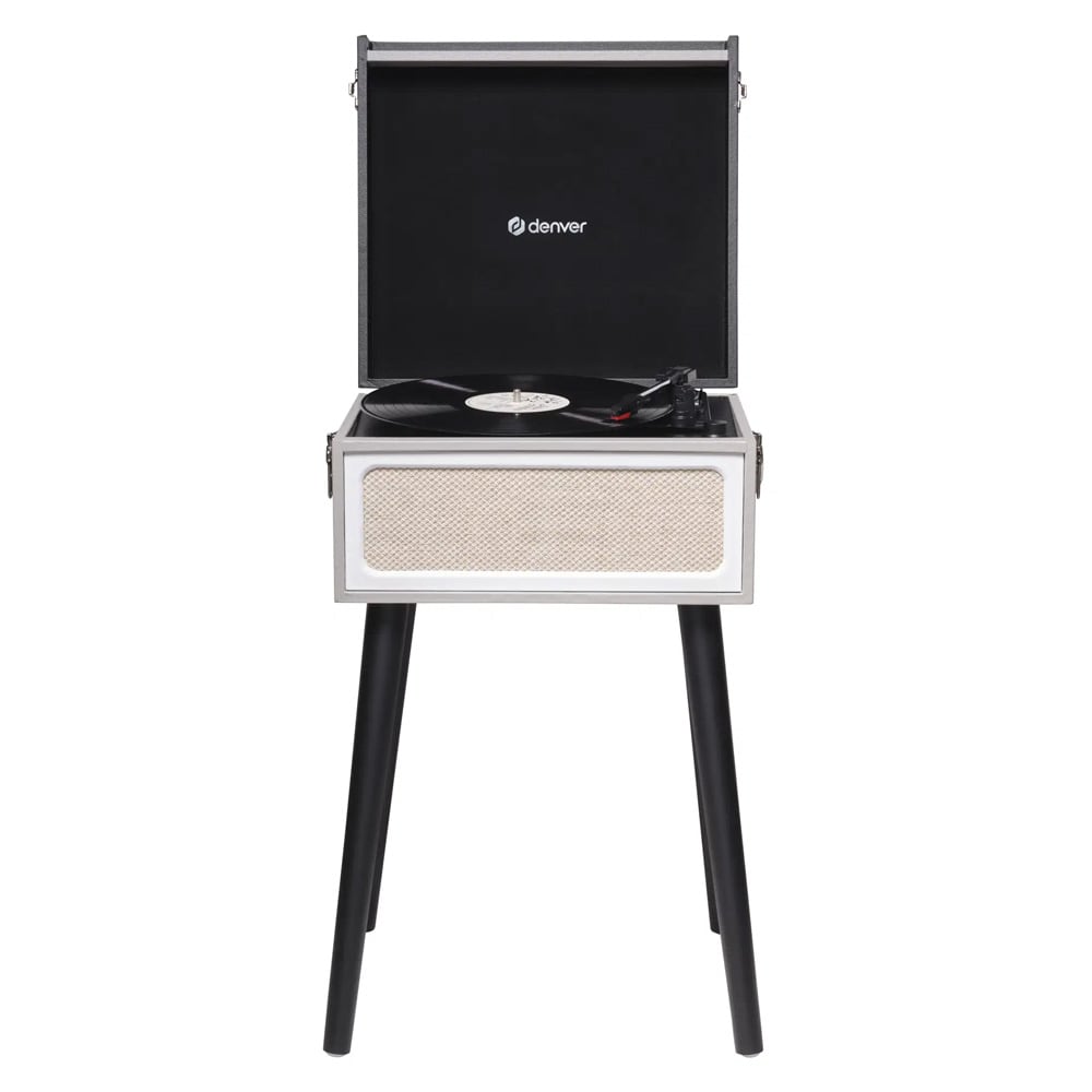 Denver VPR-250 vinylspiller med FM-radio, Bluetooth og MP3 / Platespiller / Retro vinylspiller