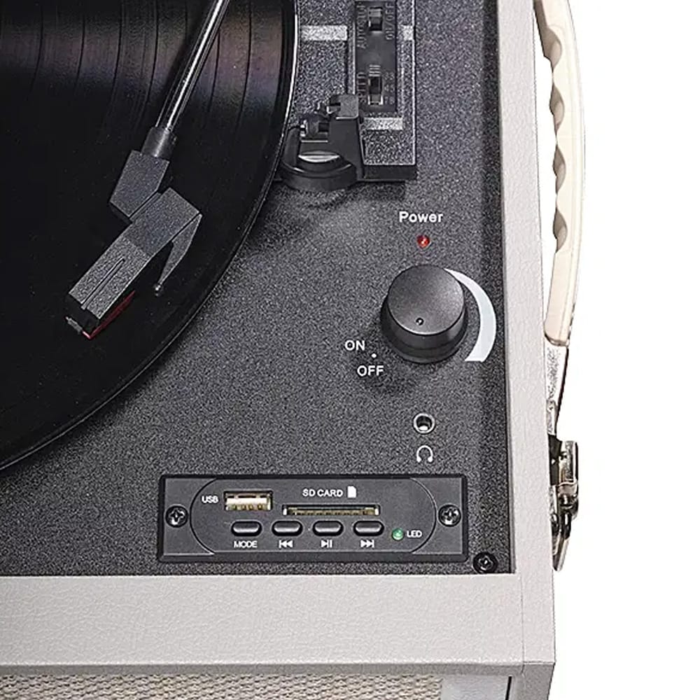 Denver VPR-250 vinylspiller med FM-radio, Bluetooth og MP3 / Platespiller / Retro vinylspiller