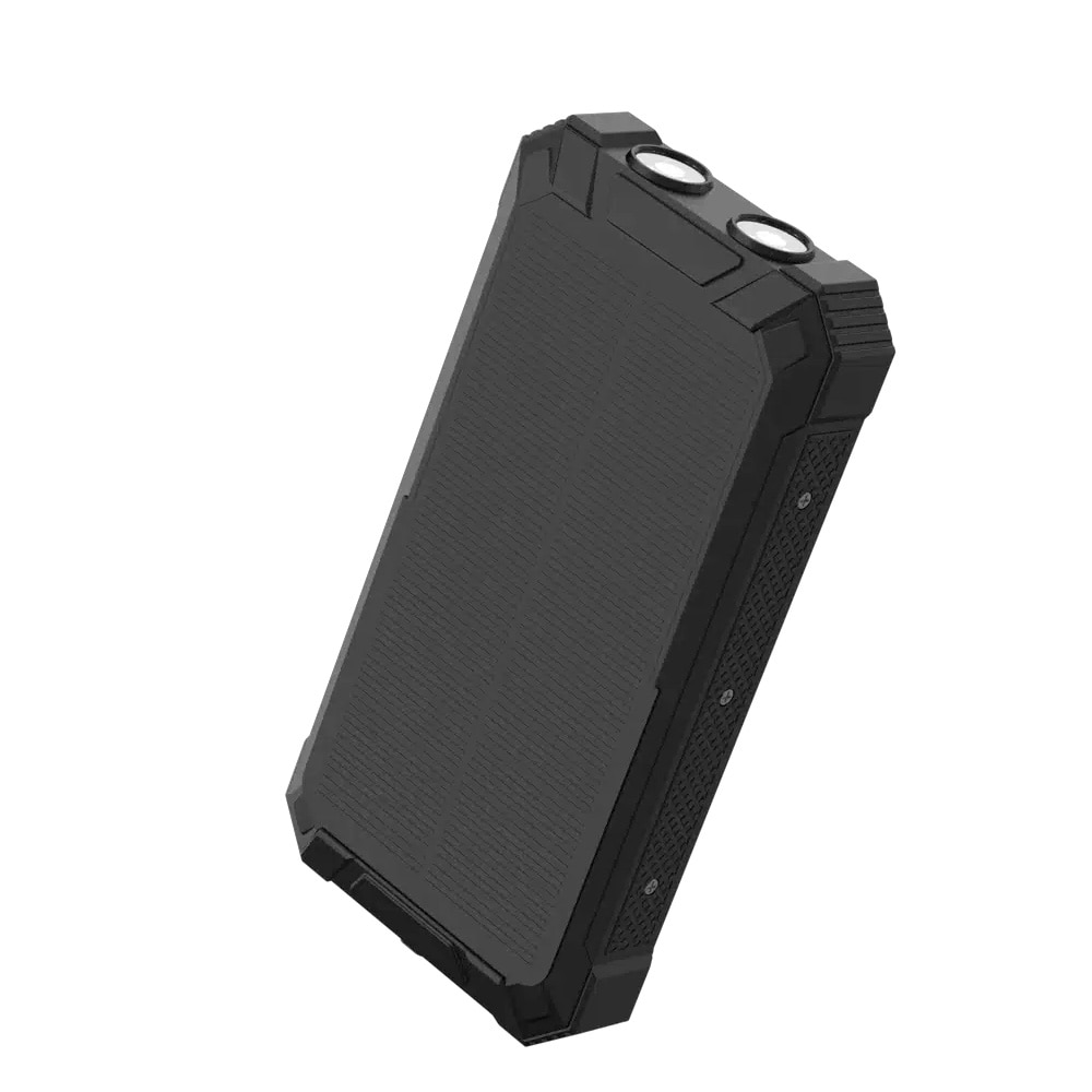 Denver PSC-20012 Powerbank 20 000 mAh med solcellelading / Powerbank med solcelle / Eksternt batteri