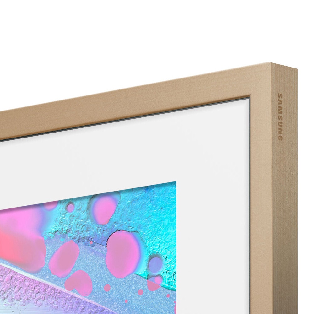 Samsung 75" ramme til The Frame – Lys brun / Biege Wood / Dekorramme / Magnetisk TV-ramme