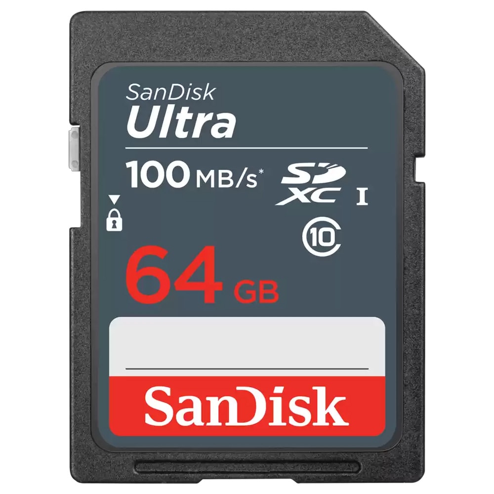 SanDisk Ultra SDXC 64 GB / SDXC-minnekort for kameraer / Minnekort for Full HD-opptak