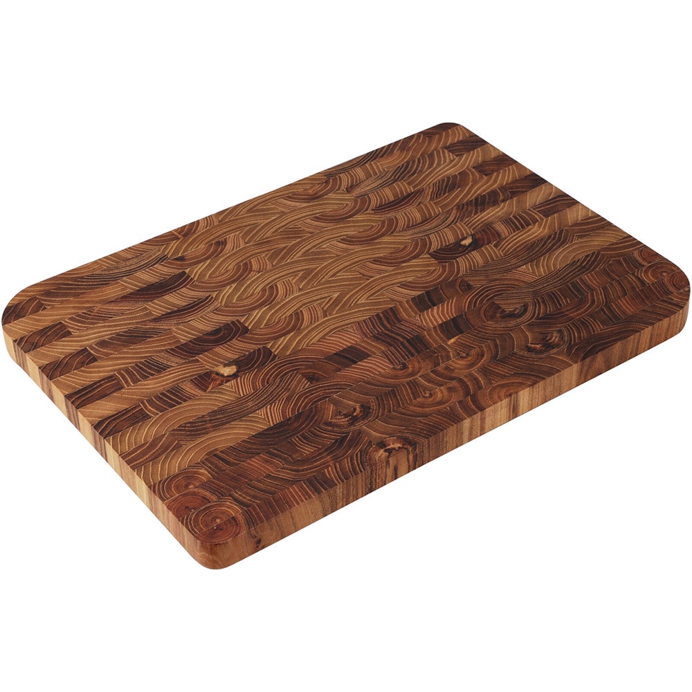 Skjærebrett i teak 40 x 28 x 2 cm / Serveringsbrett i tre / Skjære- og serveringsbrett til kjøkkenet