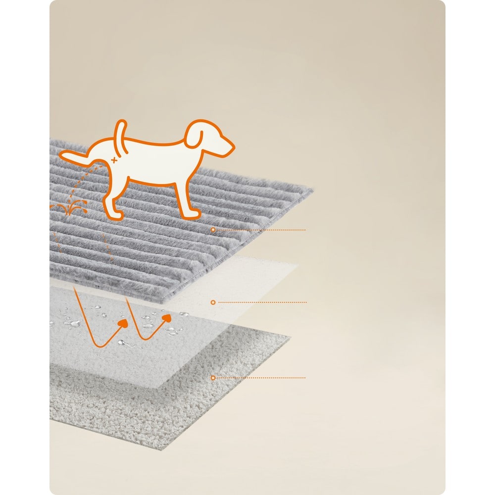 Vattentät vändbar hundfilt 127x102 cm - Grå