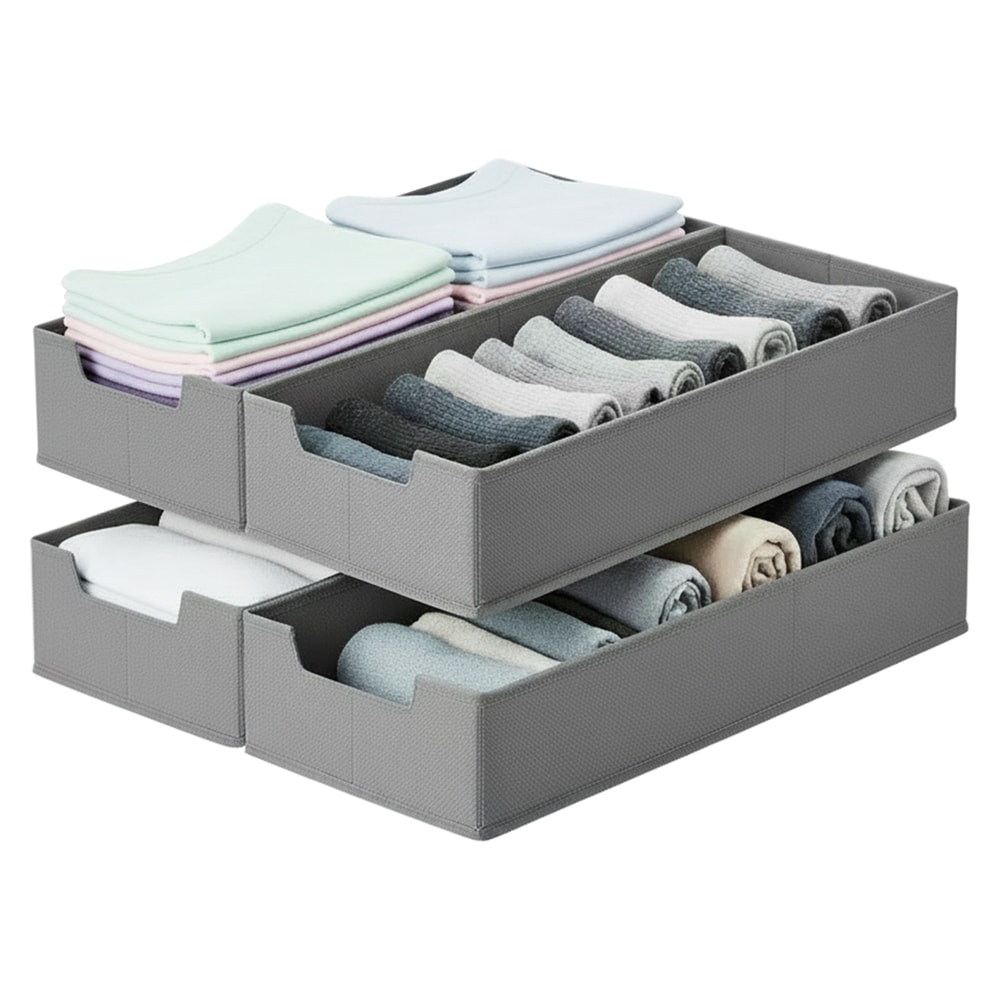 Lådorganisatörer för kläder till IKEA PAX 4-pack - Grå