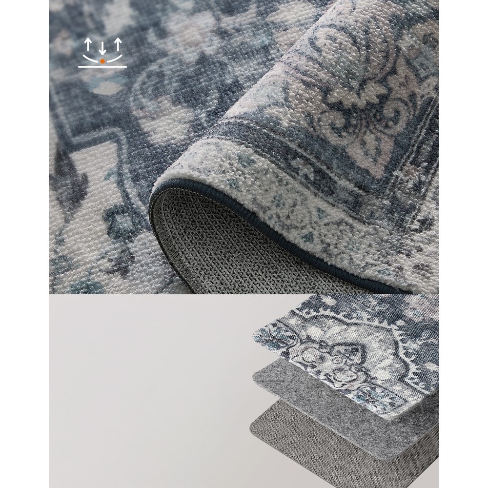 Halkfri matta i vintagestil 140x200 cm - Grå