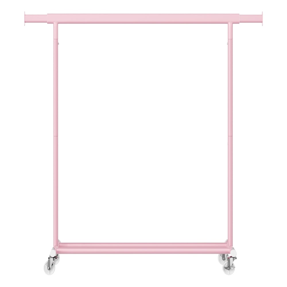 Utdragbar klädställning på hjul 92-132 cm - Rosa