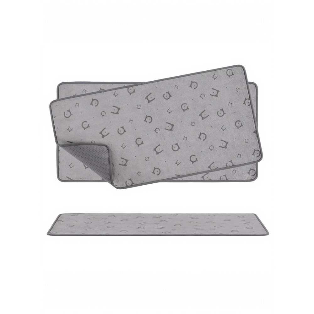 Vaskbare, vanntette underlag for kjæledyr, 122 x 61 cm, 2-pakning – Grå / Valpematter / Tissematter