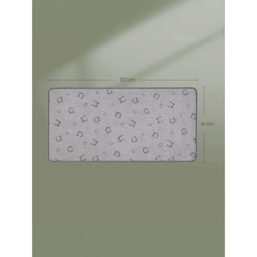 Vaskbare, vanntette underlag for kjæledyr, 122 x 61 cm, 2-pakning – Grå / Valpematter / Tissematter