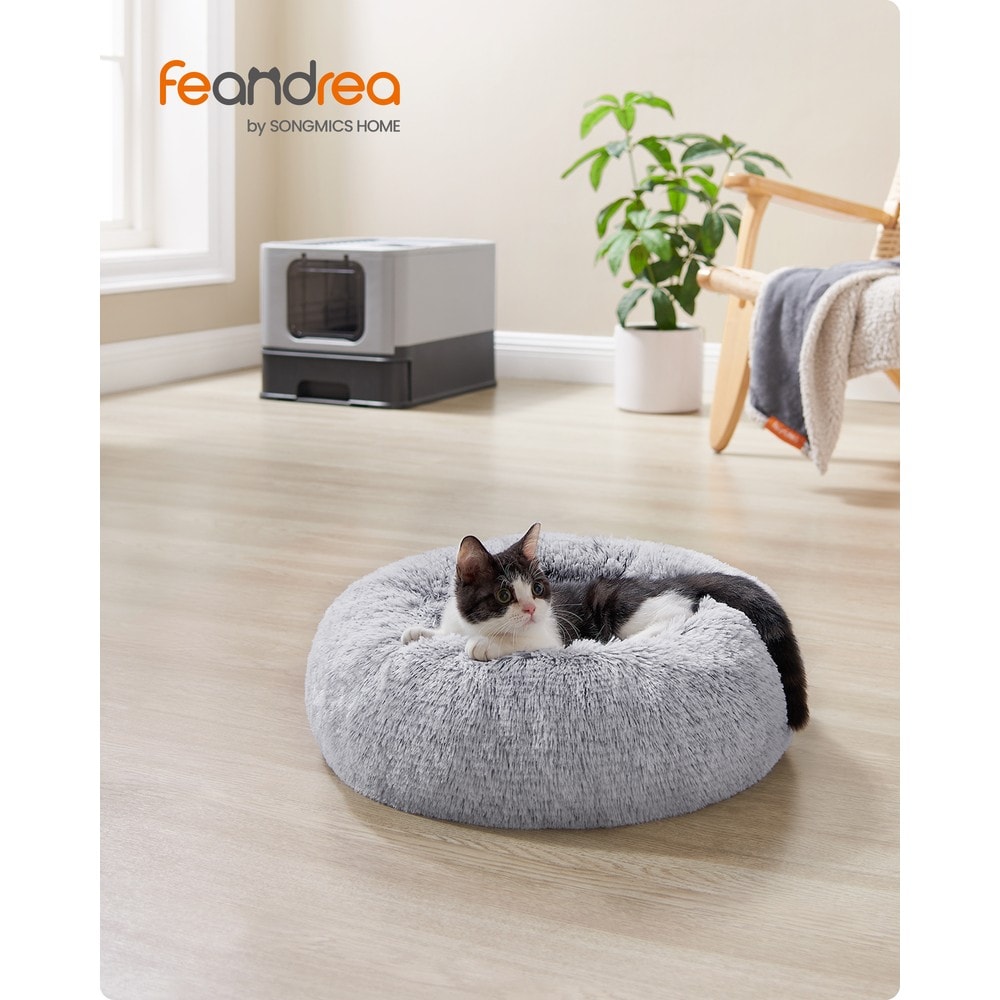 Rund hundeseng og katteseng 40 cm / Vaskbar dyreseng / Hundepute med uttakbar midtdel