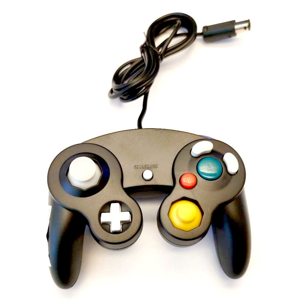 Wii- og Gamecube-kompatibel håndkontroll med vibrasjon