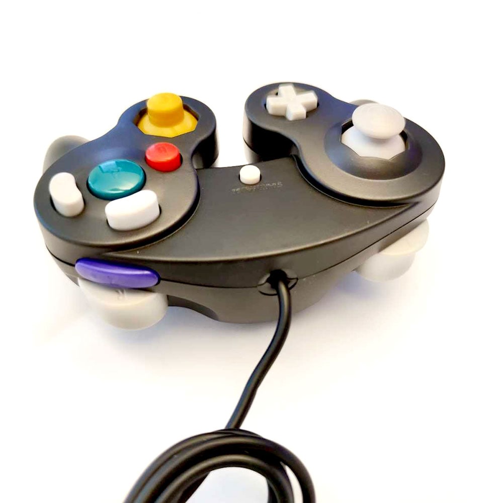 Wii- og Gamecube-kompatibel håndkontroll med vibrasjon