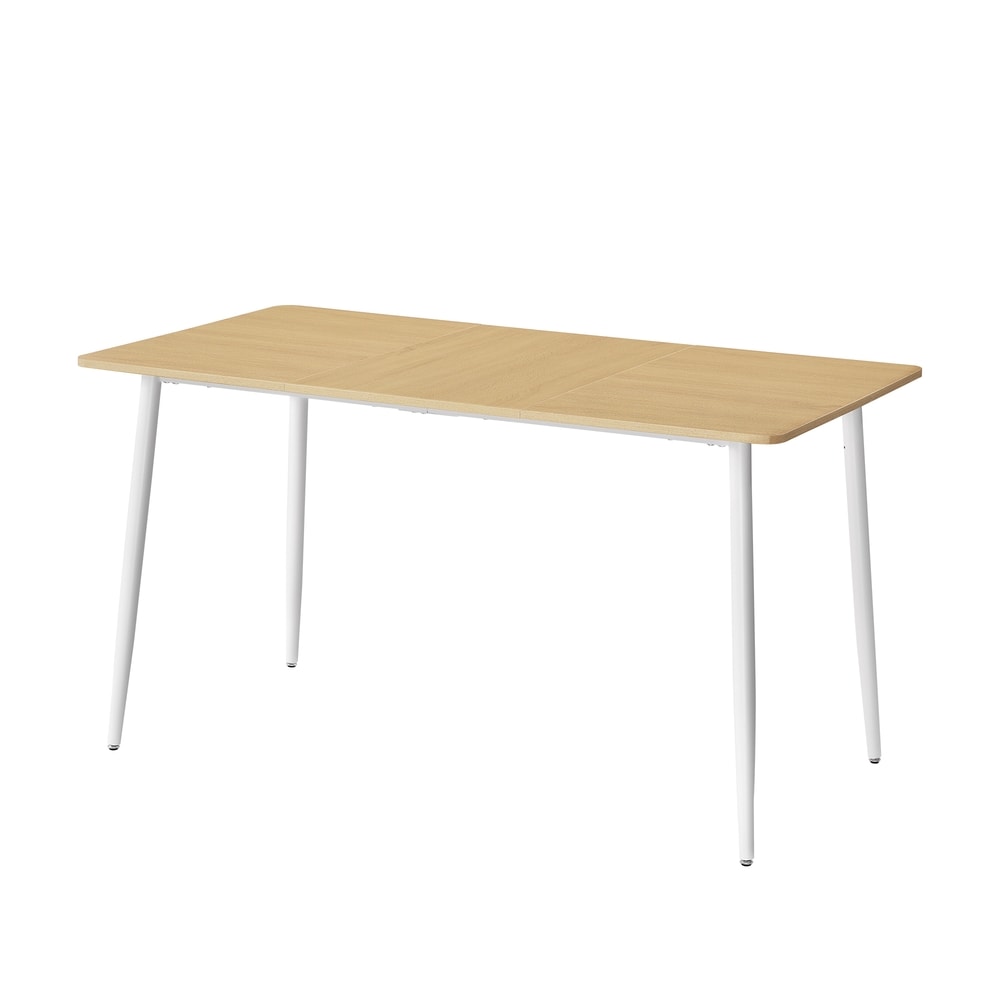 Spisebord med metallben 140 x 75 cm – Eik / Rektangulært kjøkkenbord / Spisebord med metallramme