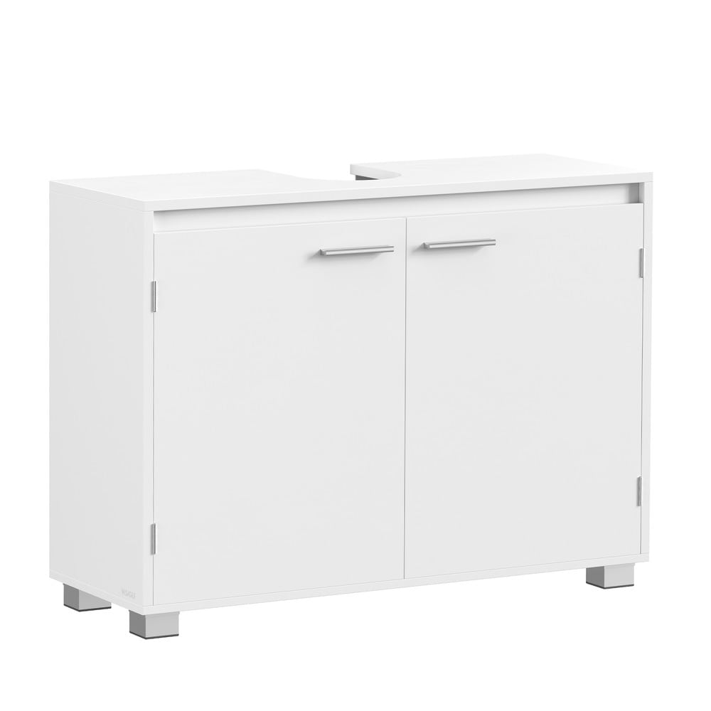 Vaskeskap med 2 dører 80x30x60 cm – Hvit / Underskap til vask / Badeskaps
