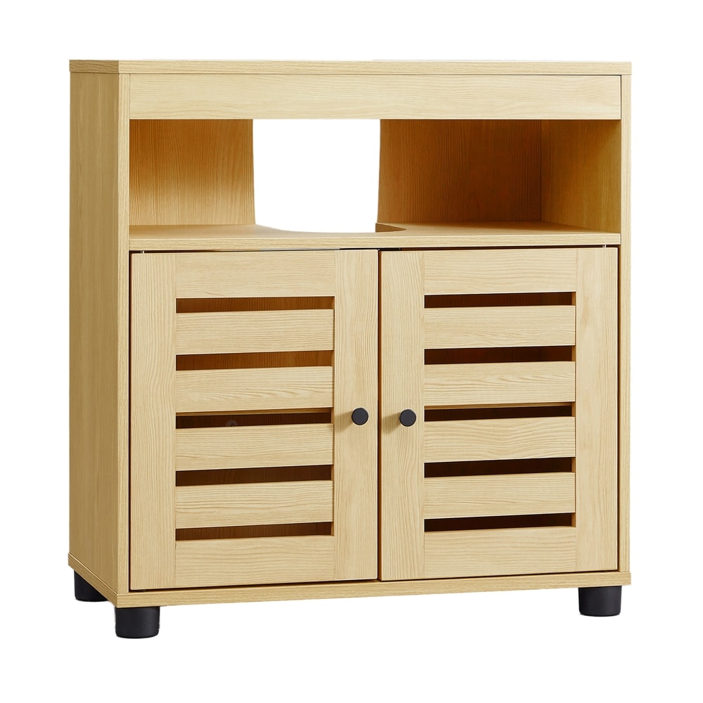Vaskeskap med lamelldør 60x30x63 cm – Natur / Underskap til servant / Badeskap