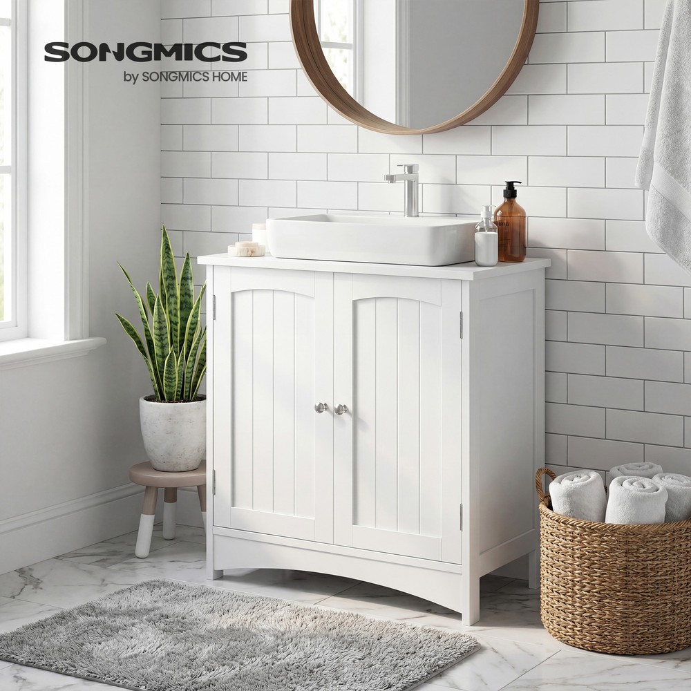 Underskap til servant med 2 dører, 60 x 30 x 60 cm – Hvit / Servantskap / Badeskaps