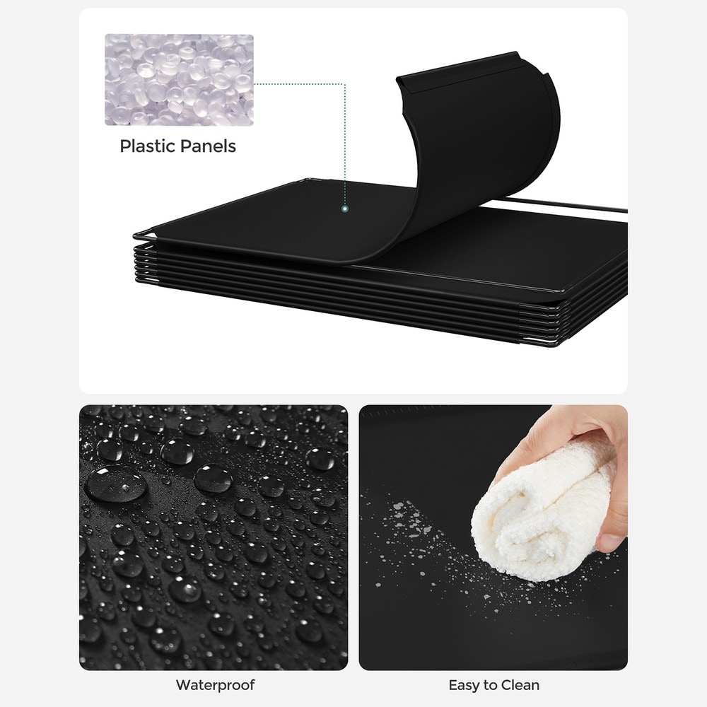 Oppbevaringskuber i plast med 16 rom, 123 x 123 cm – Svart / Modulhylle / Kubehylle med åpne rom