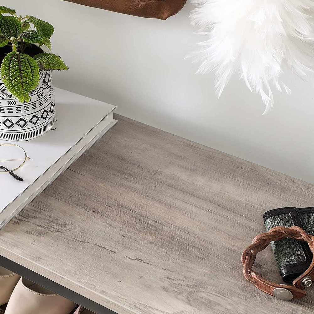 Skohylle i industriell stil med 4 nettingrom, 100 cm – Gråbeige/Svart / Skohylle / Skooppbevaring