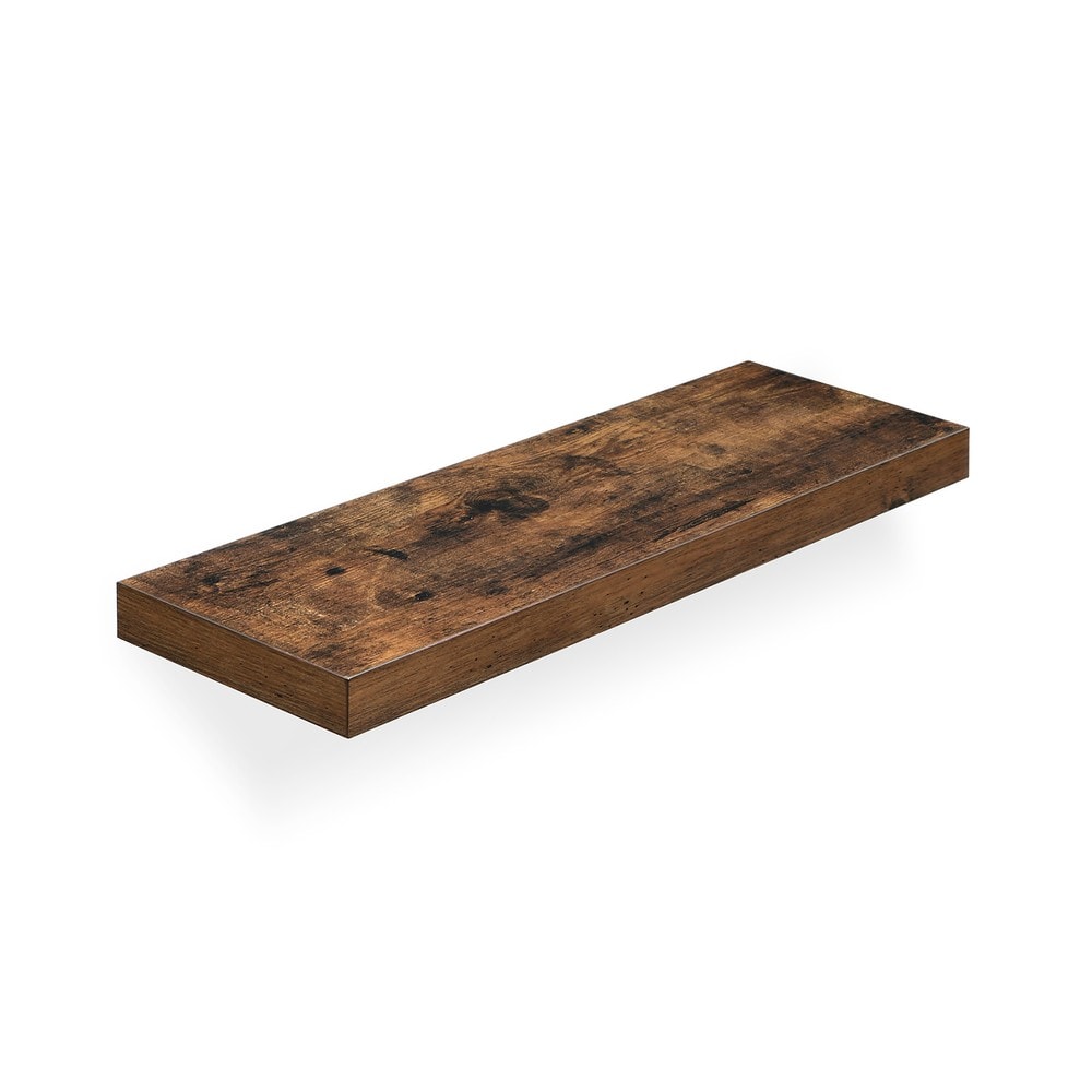 Hengende vegghylle 60 x 20 cm – Rustikk brun / Flytende hylleplate / Dekorasjonshylle