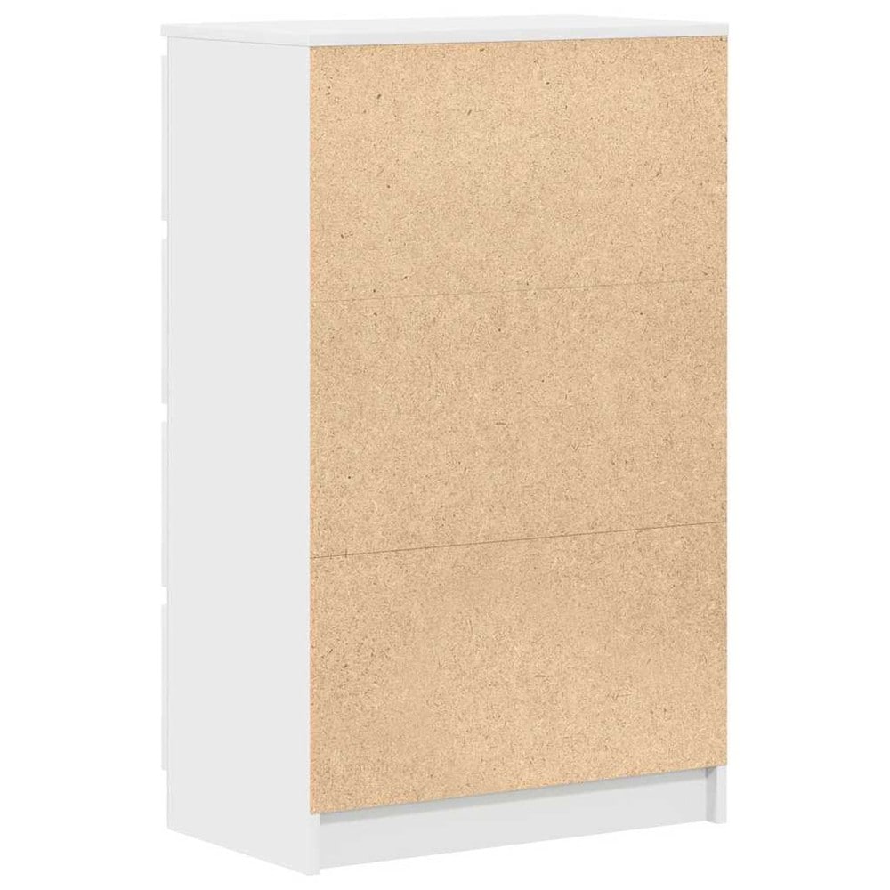 Kommode 60×35×98,5 cm / oppbevaringskommode med 4 skuffer / skuffeoppbevaring – Hvit