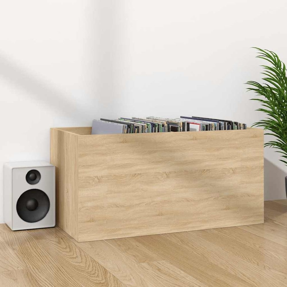Oppbevaringsboks for LP-plater 71x34x36 cm – Sonoma-eik / Vinylhylle / Plateoppbevaring