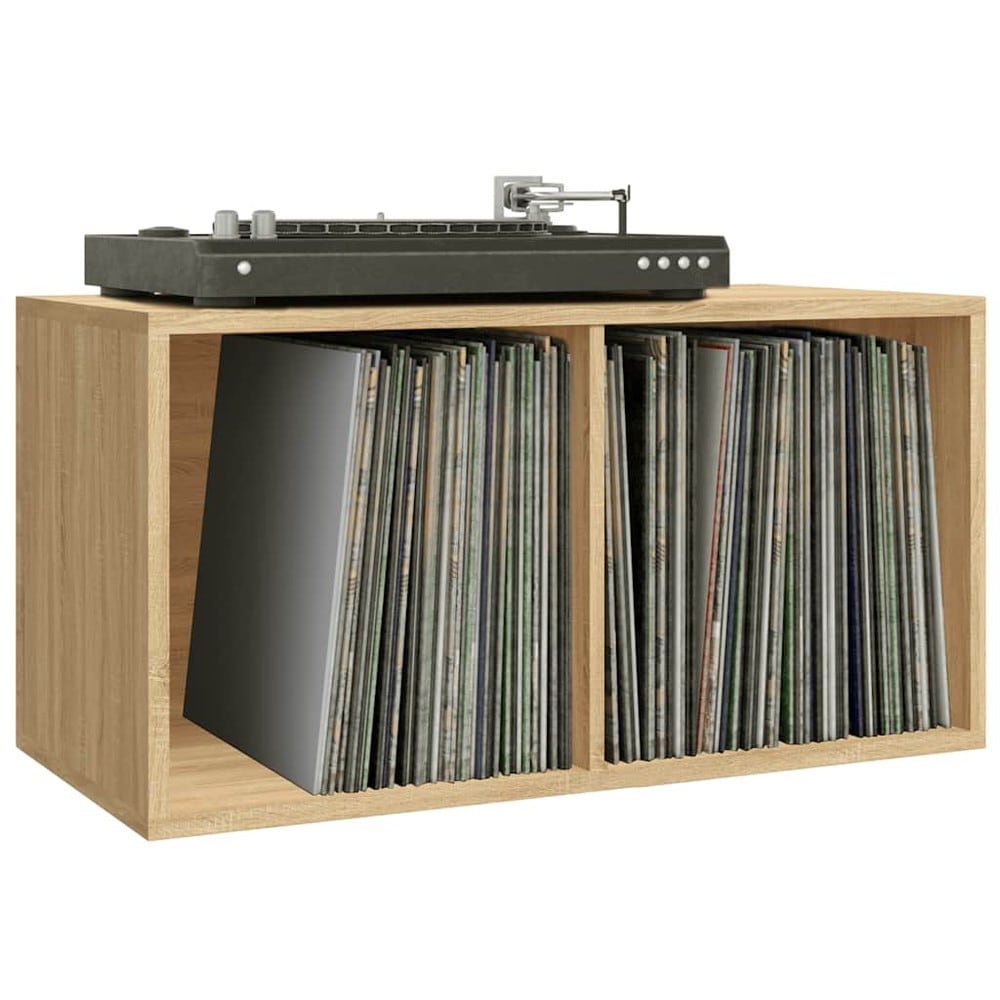 Oppbevaringsboks for LP-plater 71x34x36 cm – Sonoma-eik / Vinylhylle / Plateoppbevaring
