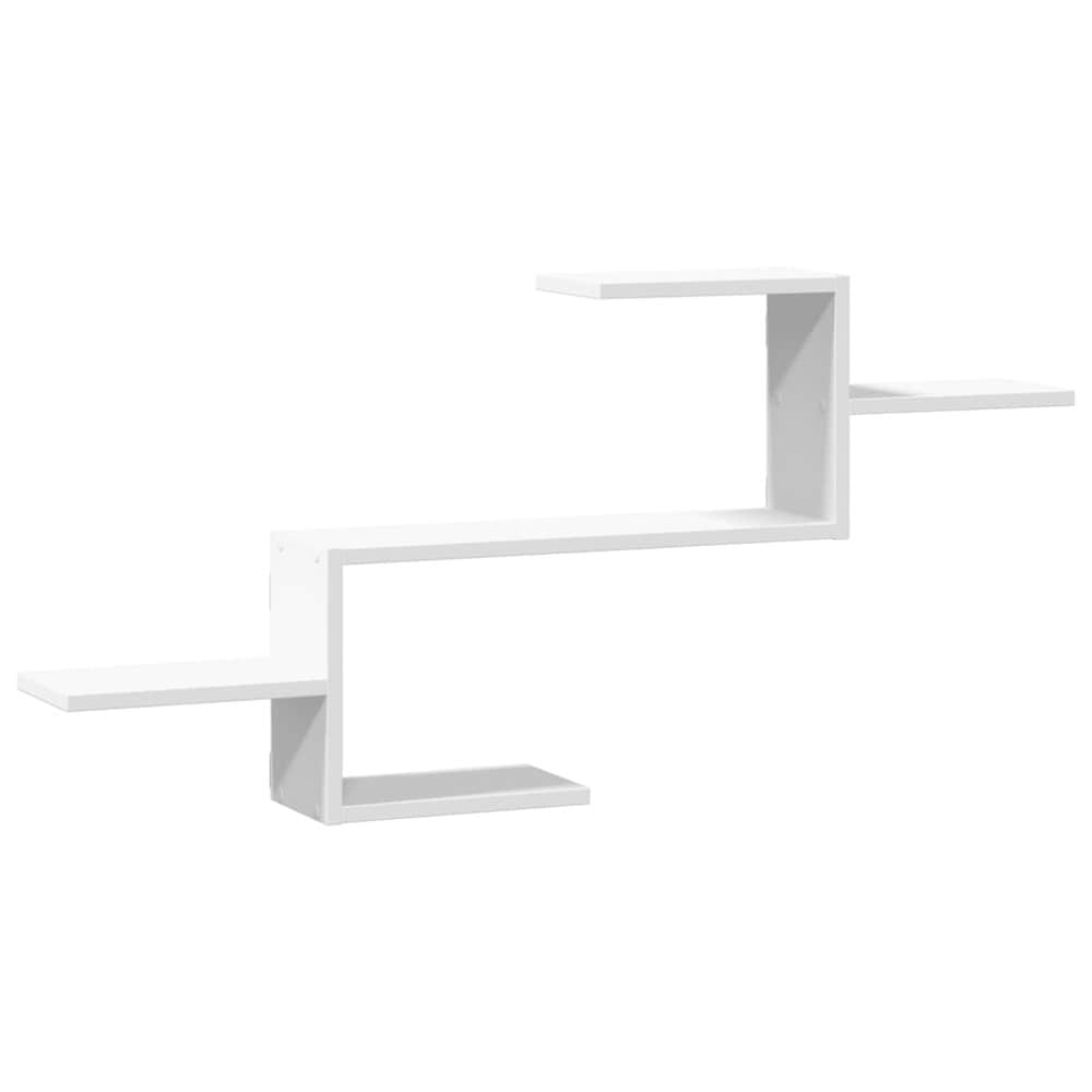 Vegghylle 104×15×49 cm / vegghengt hylle / hylle for veggmontering – Hvit