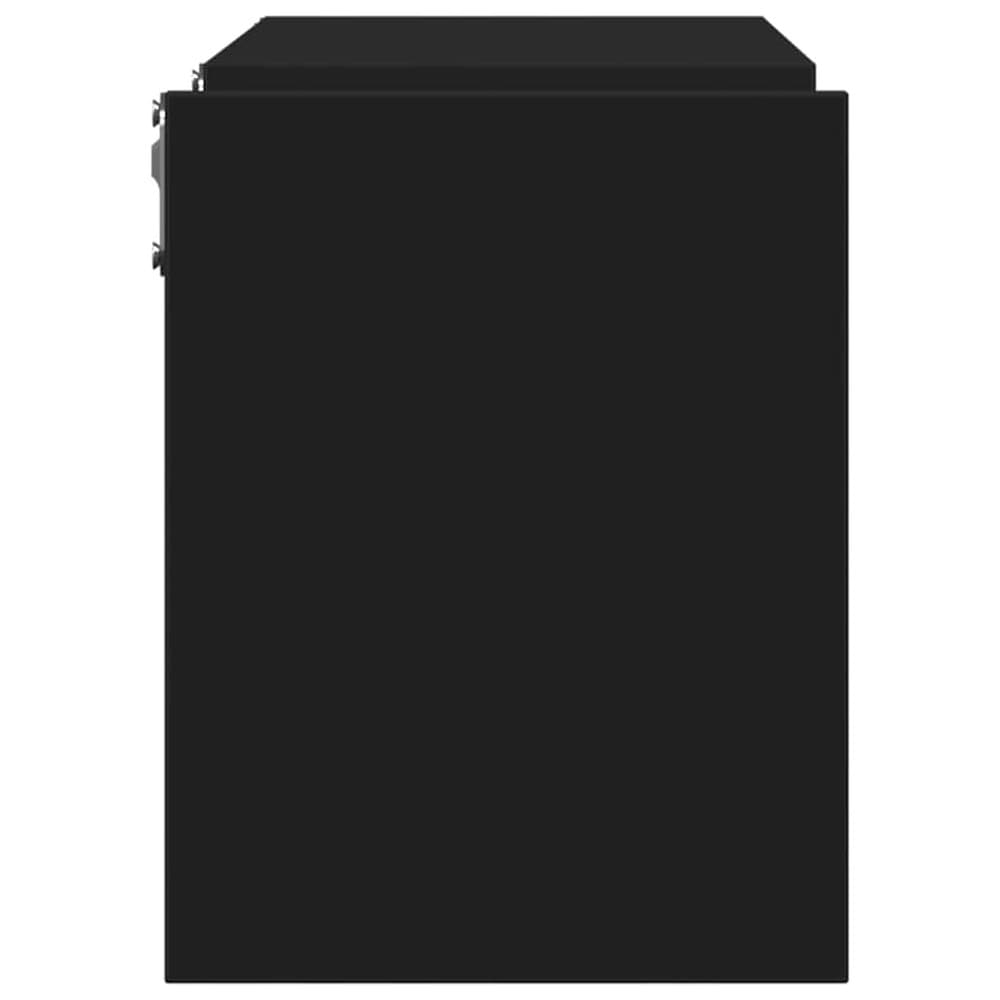 2 stk vegghyller 100×15×20 cm / vegghengte hyller med skjult montering – Svart