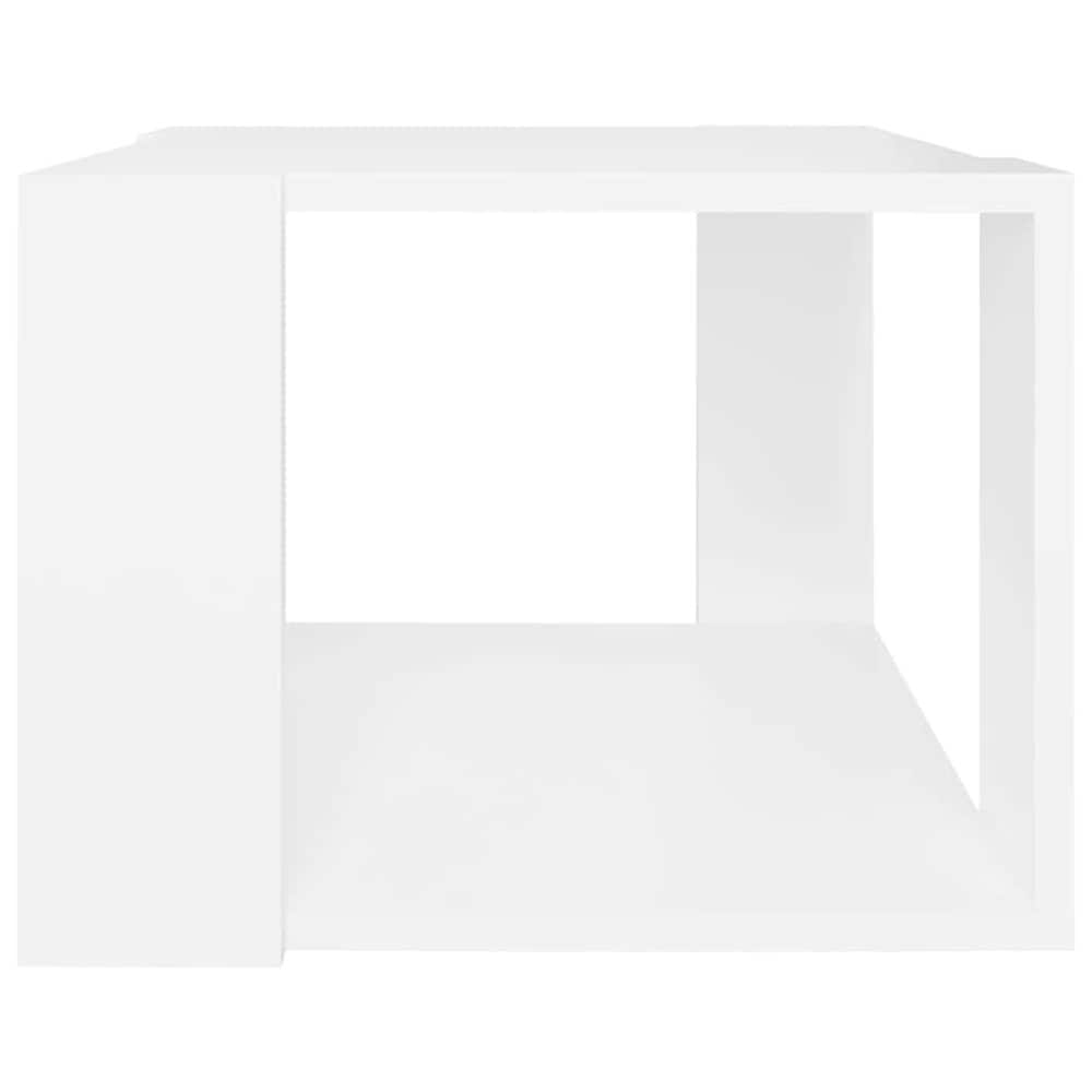 Salongbord 40×40×30 cm / stuebord med åpen oppbevaring / lite sidebord – Hvit