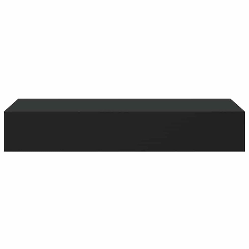 2 stk vegghyller med skuff 60×23,5×10 cm / vegghengte skuffer – Svart