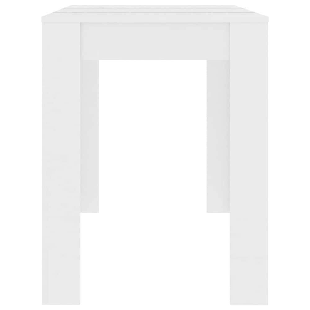 Spisebord 120×60×76 cm / kjøkkenbord / rektangulært spisebord – Hvit