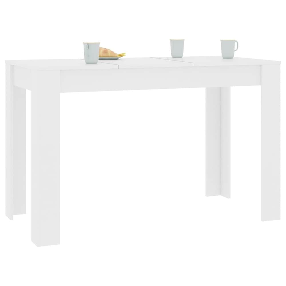 Spisebord 120×60×76 cm / kjøkkenbord / rektangulært spisebord – Hvit