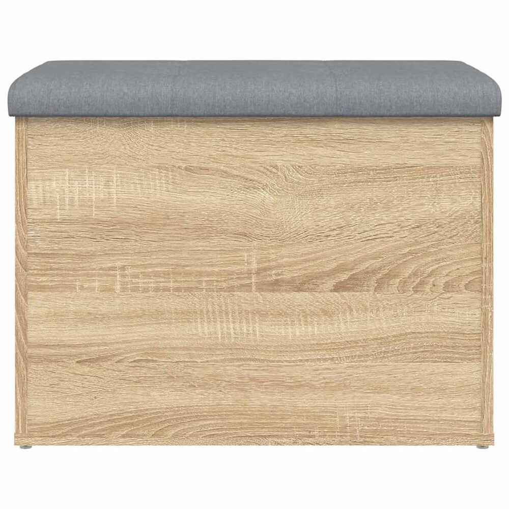 Oppbevaringsbenk 62×42×45 cm / sittebenk med oppbevaring / benk med sittepute – Sonoma eik