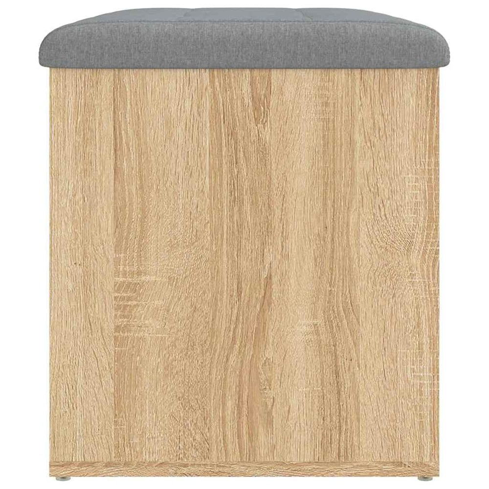 Oppbevaringsbenk 62×42×45 cm / sittebenk med oppbevaring / benk med sittepute – Sonoma eik