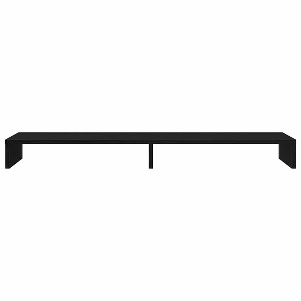 Skjermstativ 100×27×10 cm / monitorstativ for 2 skjermer / skjermhever med oppbevaring – Svart
