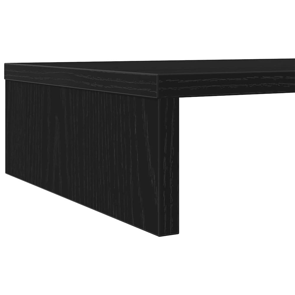Skjermstativ 100×27×10 cm / monitorstativ for 2 skjermer / skjermhever med oppbevaring – Svart