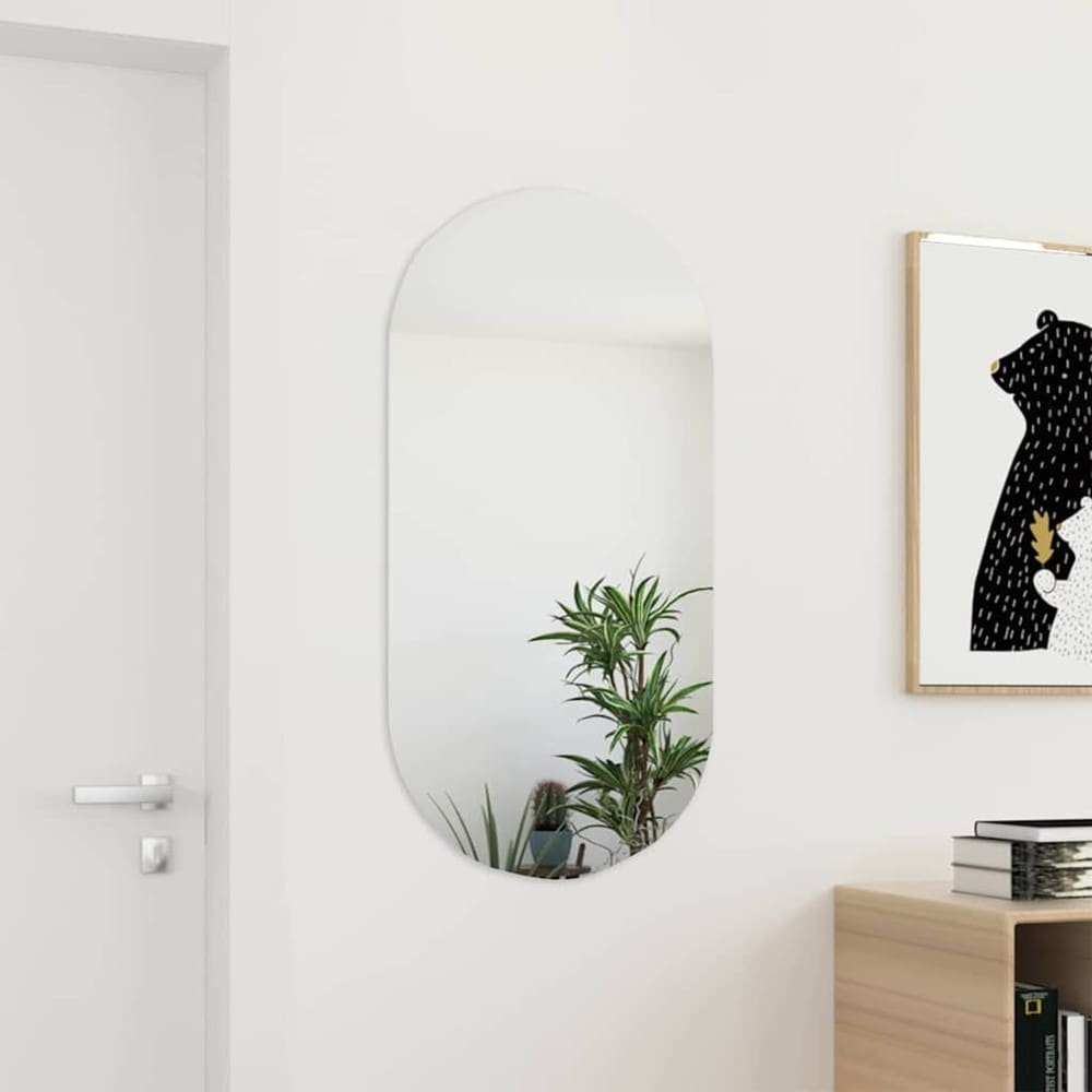 Ovalt speil 100×50 cm / rammeløst veggspeil