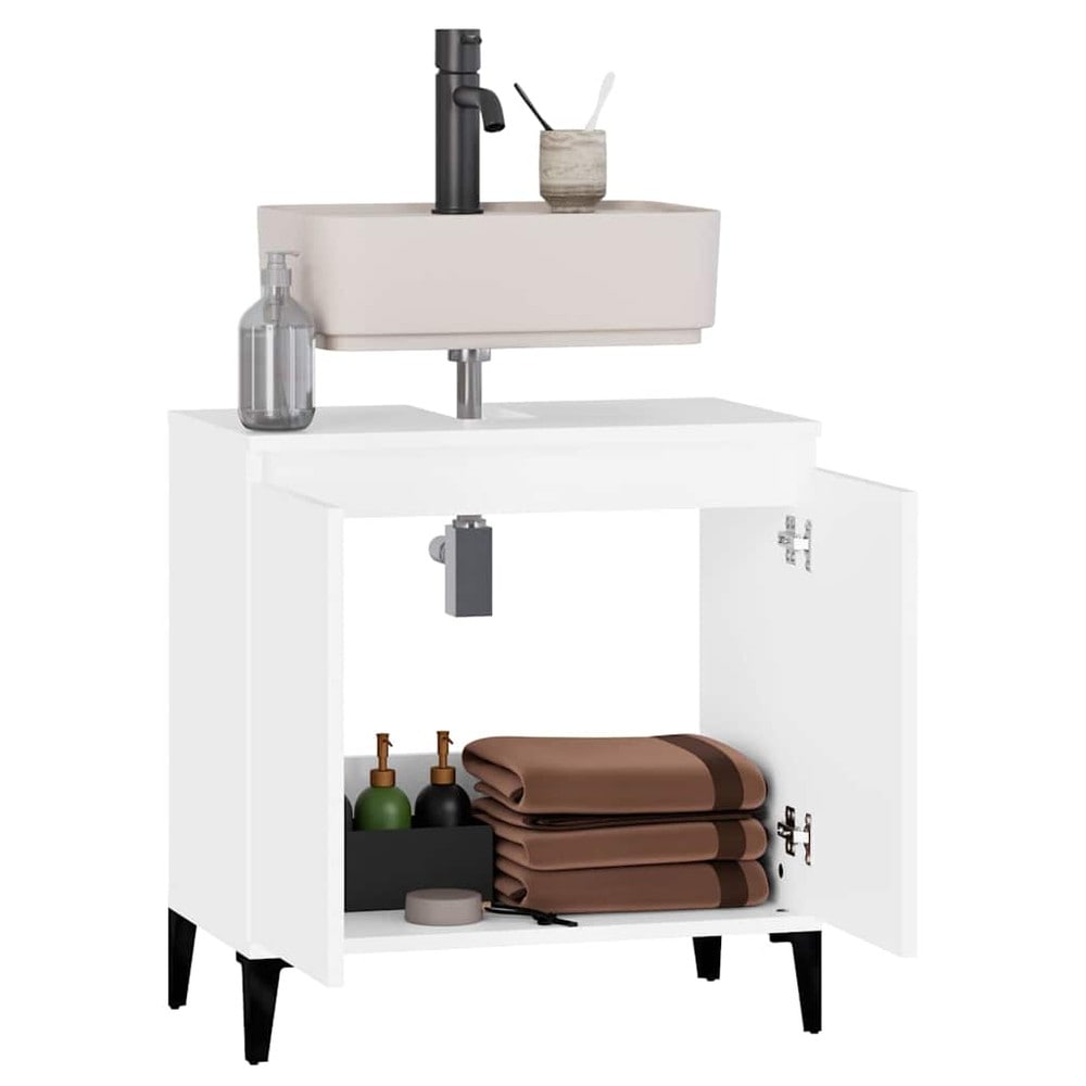 Servantskap 58×33×60 cm / baderomsskap / skap for servant – Hvit