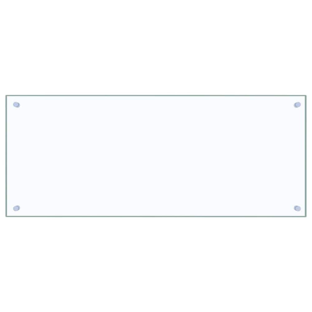Stenkplate i herdet glass 100×40 cm / stenkskjerm for kjøkkenvegg / veggbeskyttelse – Gjennomsiktig