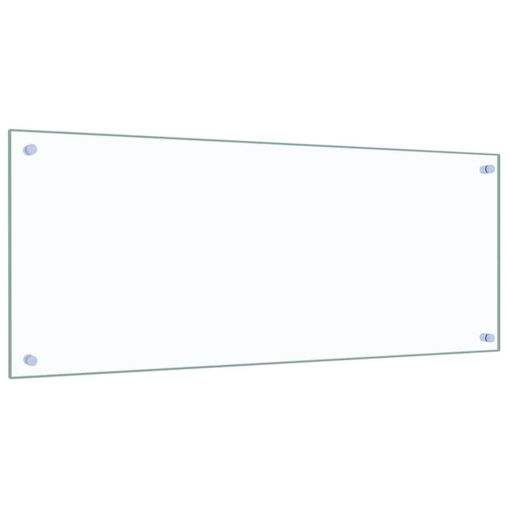 Stenkplate i herdet glass 100×40 cm / stenkskjerm for kjøkkenvegg / veggbeskyttelse – Gjennomsiktig
