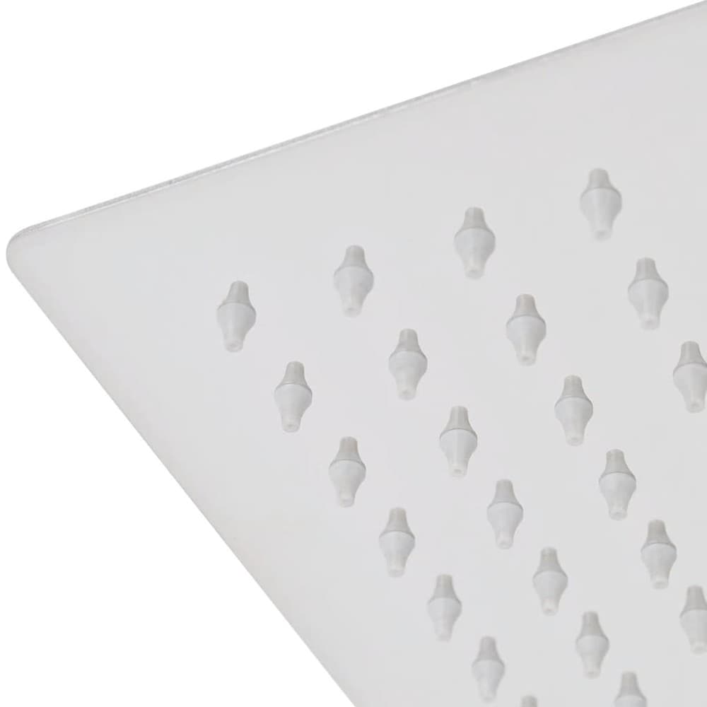Takdusj 30×30 cm / firkantet dusjhode med antikalkdyser – Rustfritt stål
