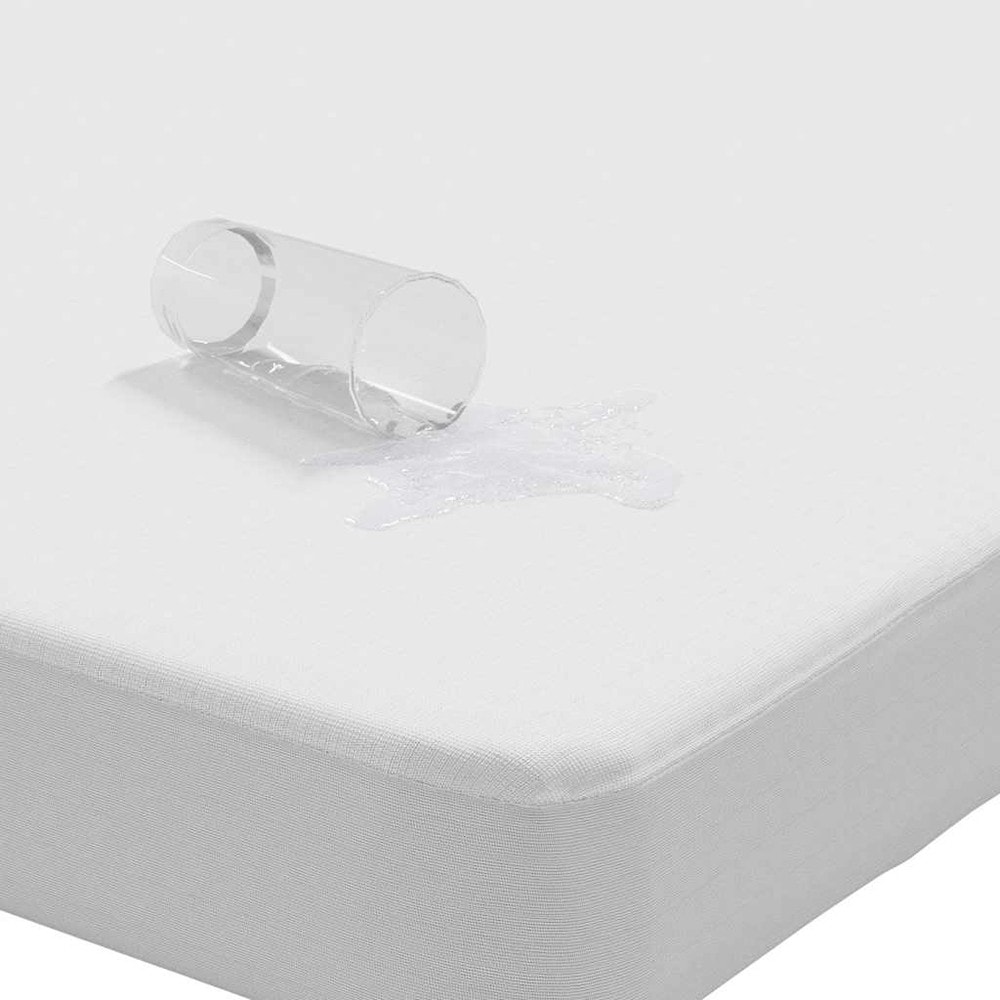 Vanntett madrassbeskytter 80×200 cm / madrassovertrekk med elastisk kant – Hvit