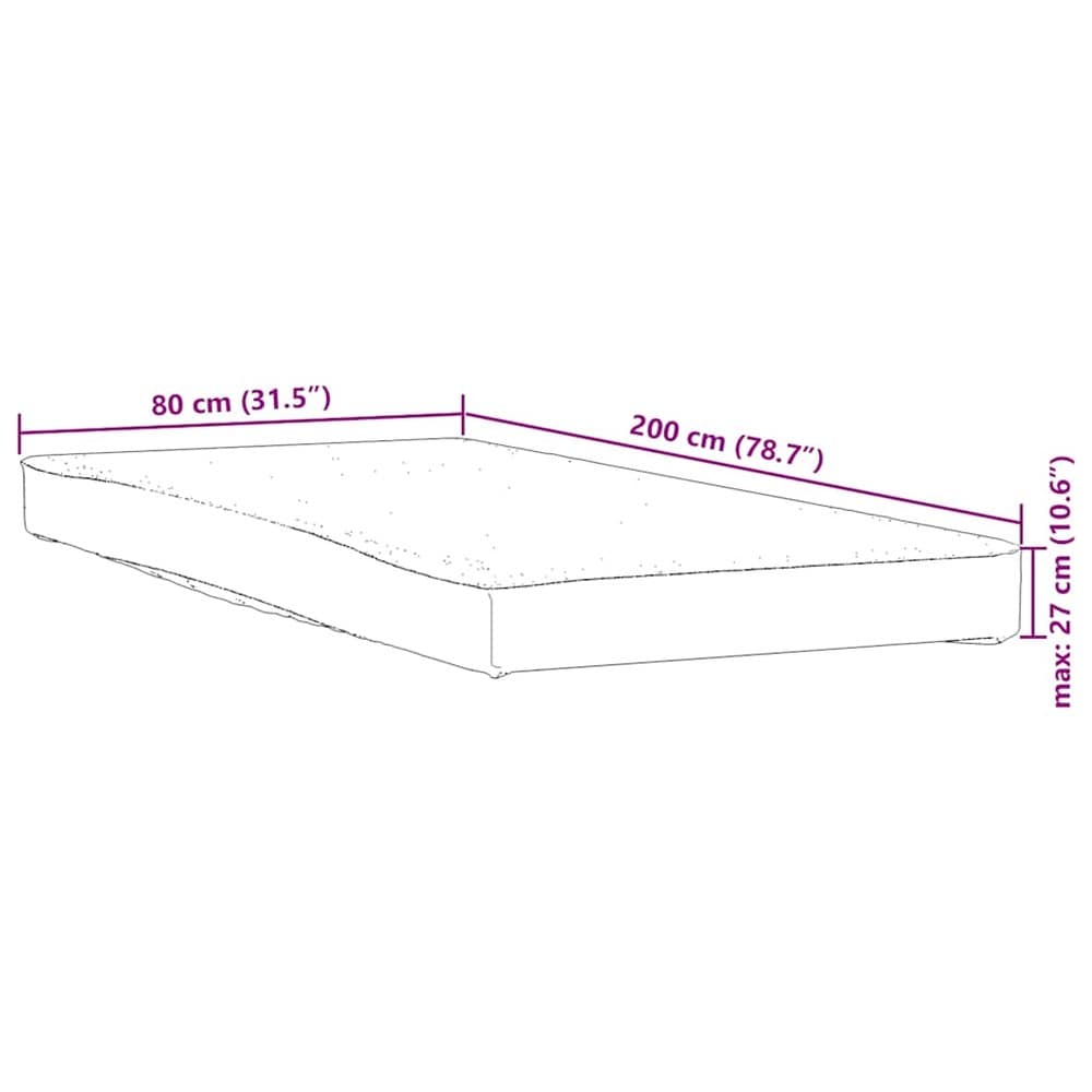 Vanntett madrassbeskytter 80×200 cm / madrassovertrekk med elastisk kant – Hvit