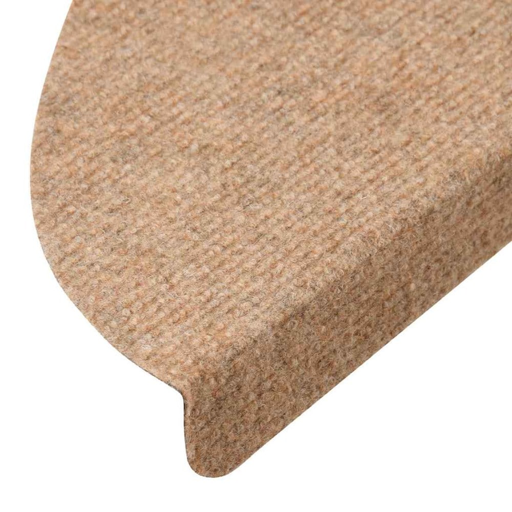 15 stk trappetepper 56×17×3 cm / selvklebende tepper til trappetrinn i nålefilt – Beige