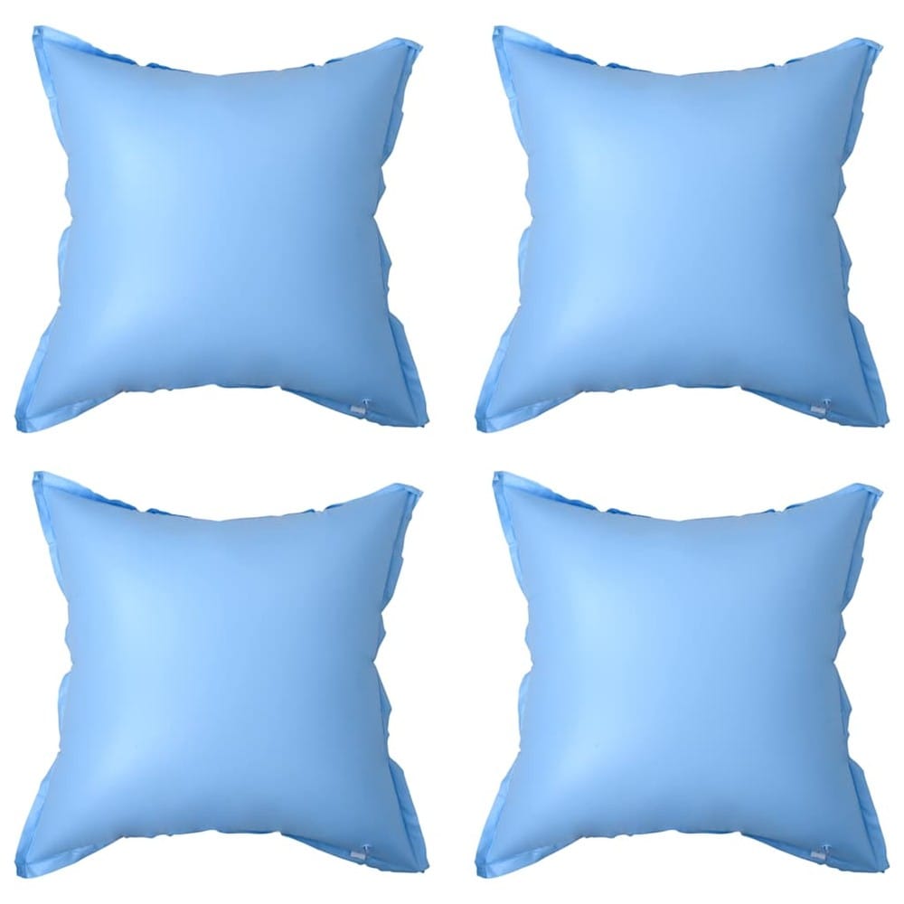 4 stk oppblåsbare bassengputer 110×110×60 cm / vinterputer til bassengovertrekk – Blå