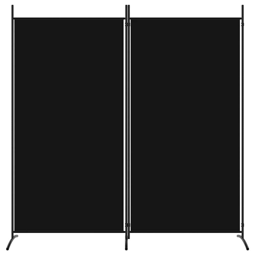 Romdeler 175×180 cm / sammenleggbar skjermvegg med 2 paneler / foldevegg – Svart