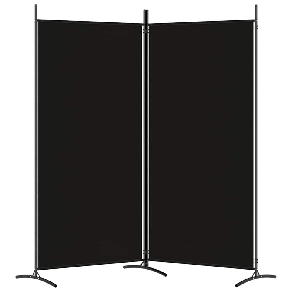 Romdeler 175×180 cm / sammenleggbar skjermvegg med 2 paneler / foldevegg – Svart