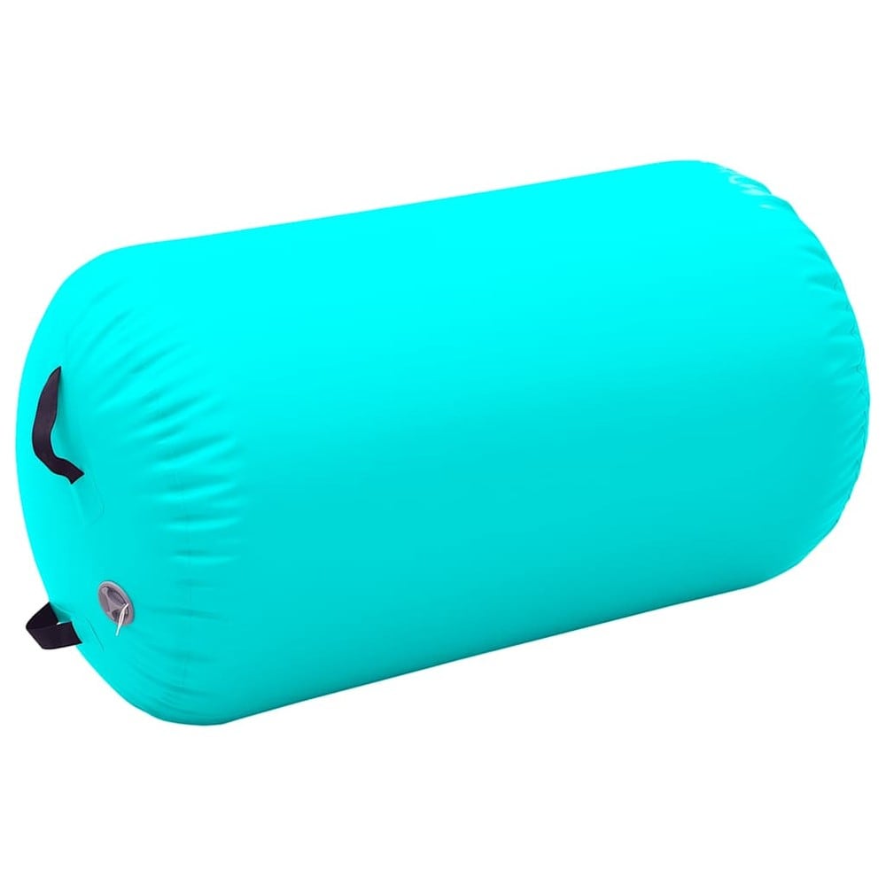 Air Roll 100×60 cm / oppblåsbar gymnastikkrulle med fotpumpe / treningsrulle – Grønn